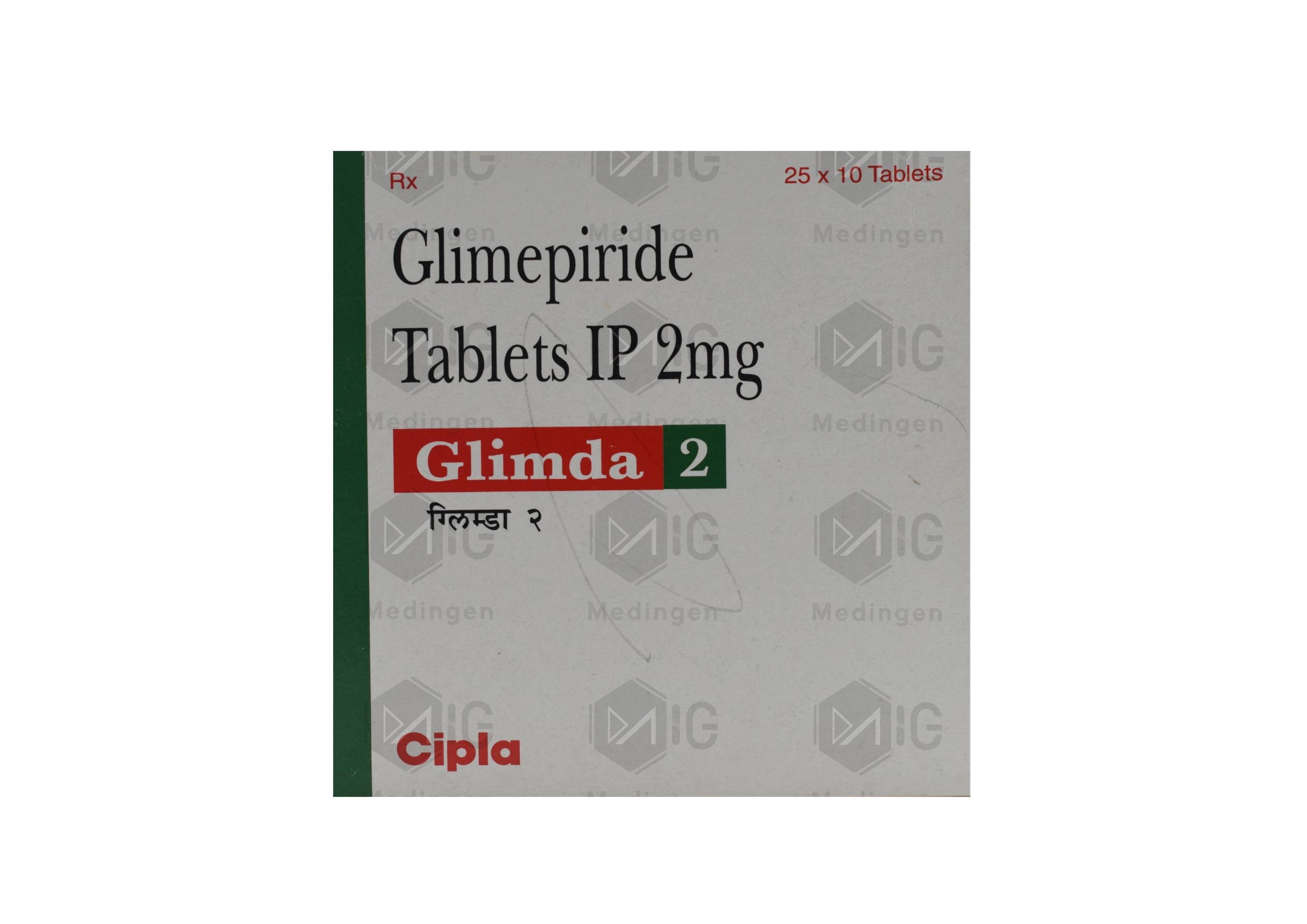 Glimda 2mg Tablet - Uses, Side Effects, Price & Substitutes