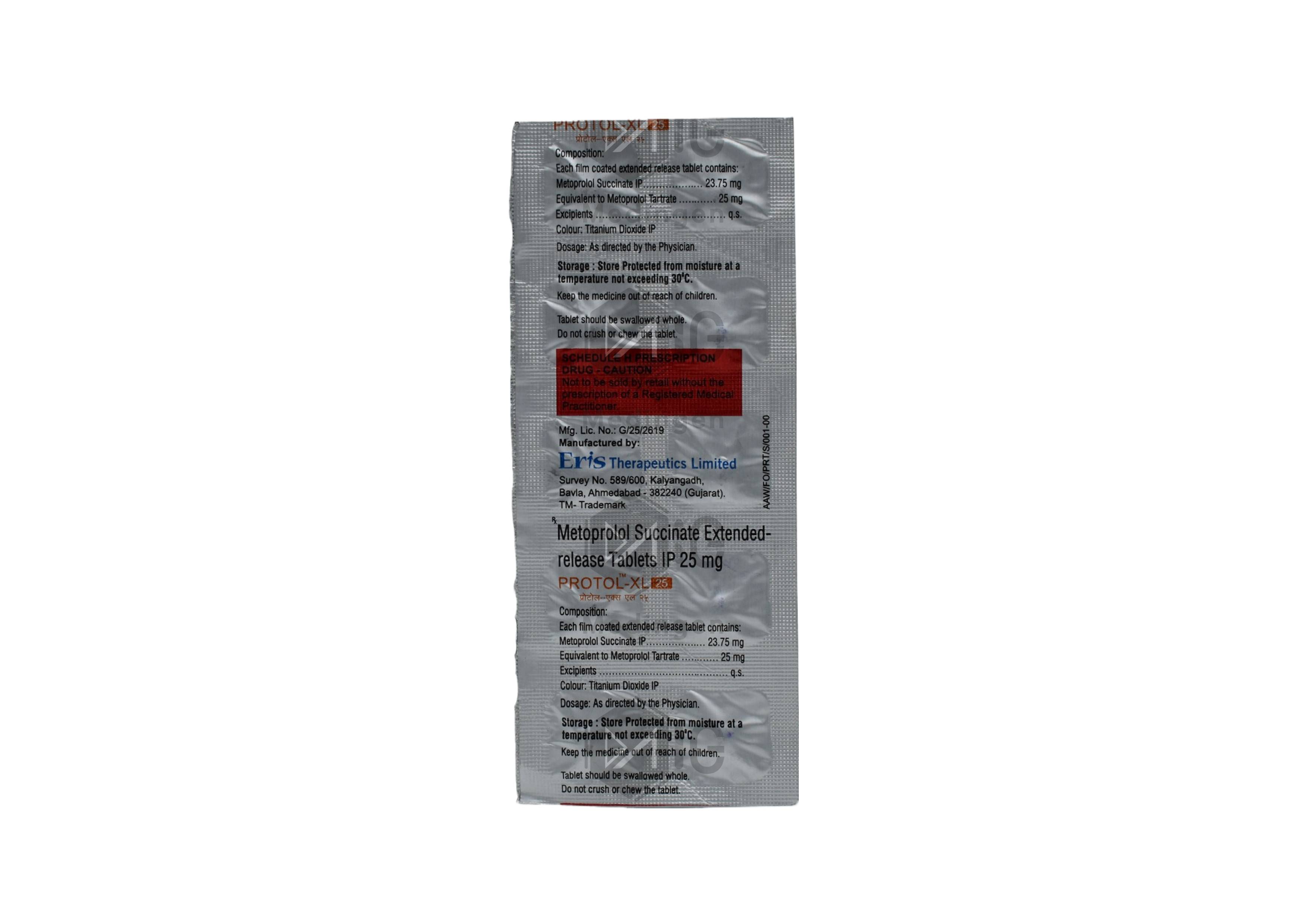 Protol XL 25MG: Uses, Dosage, Side Effects & Benefits