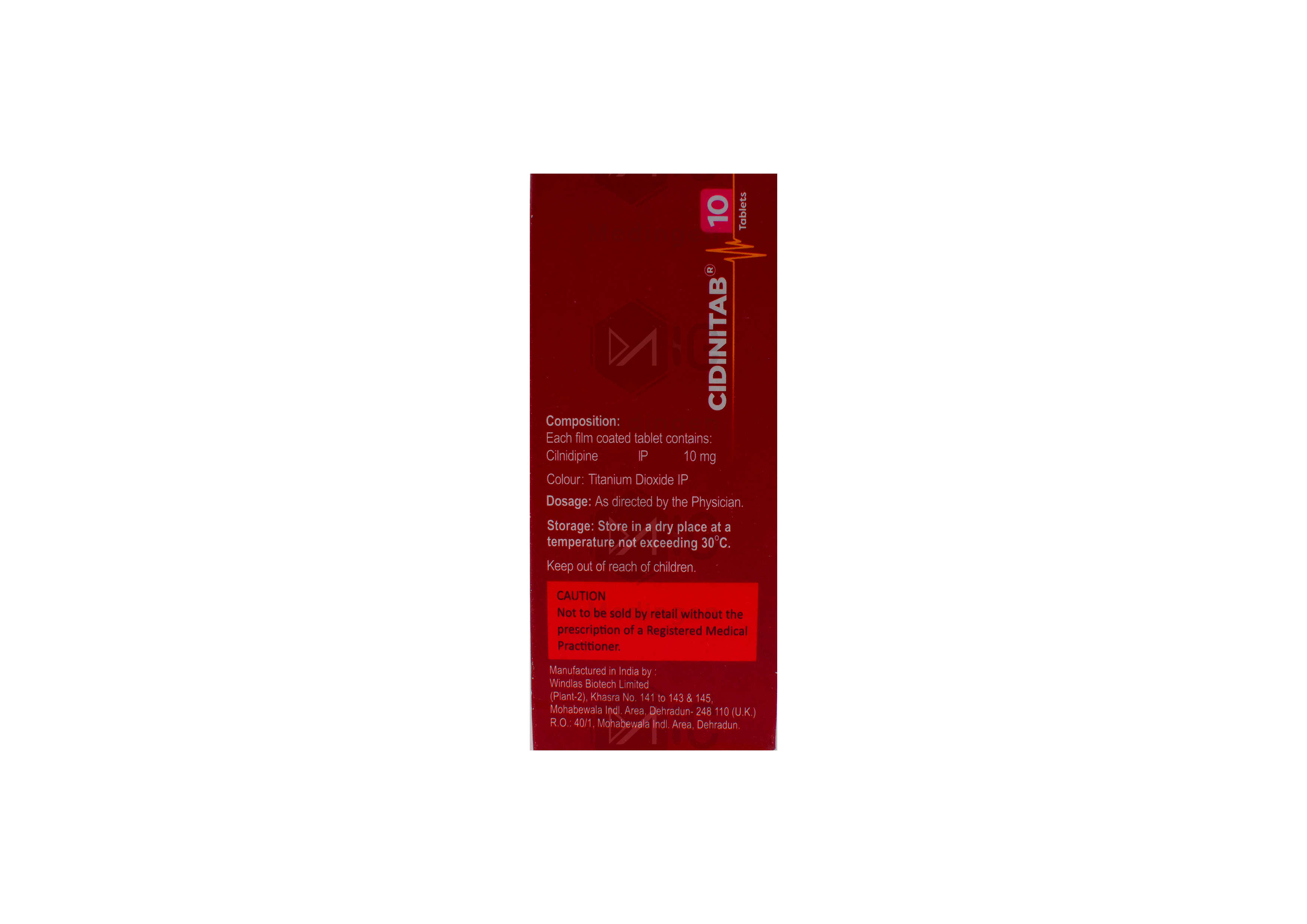 CIDINITAB 10MG