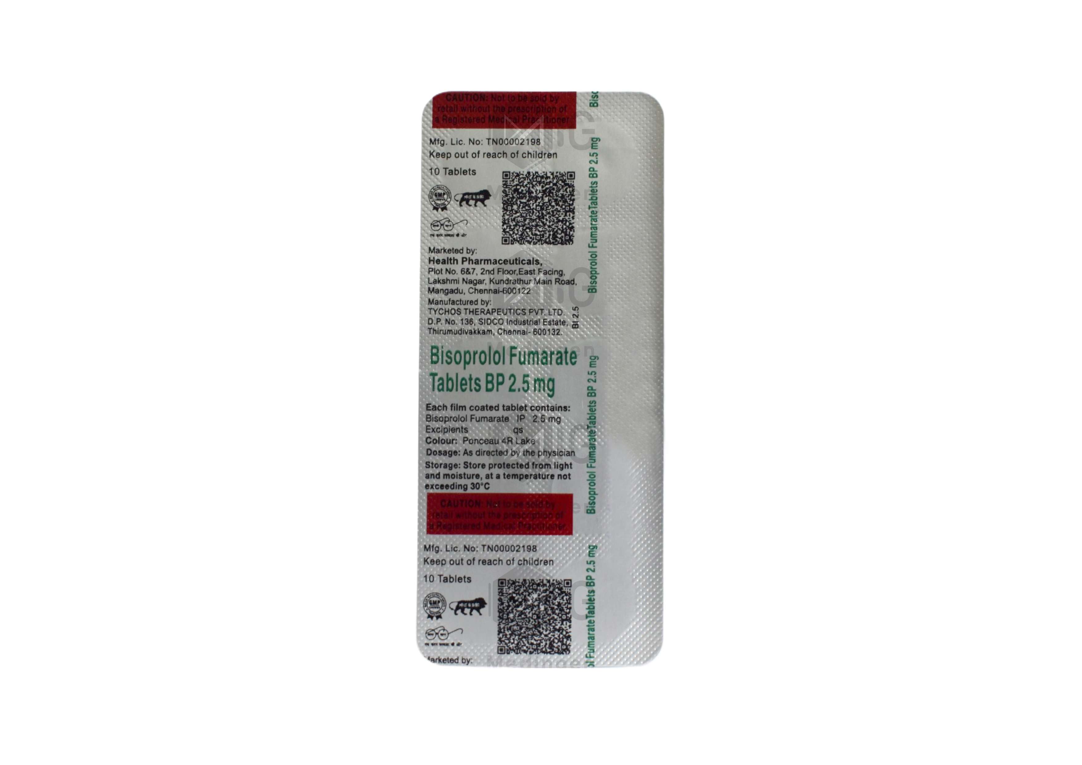 Bisoprolol 2.5mg Tablet: Uses, Price, Side Effects, and Substitutes