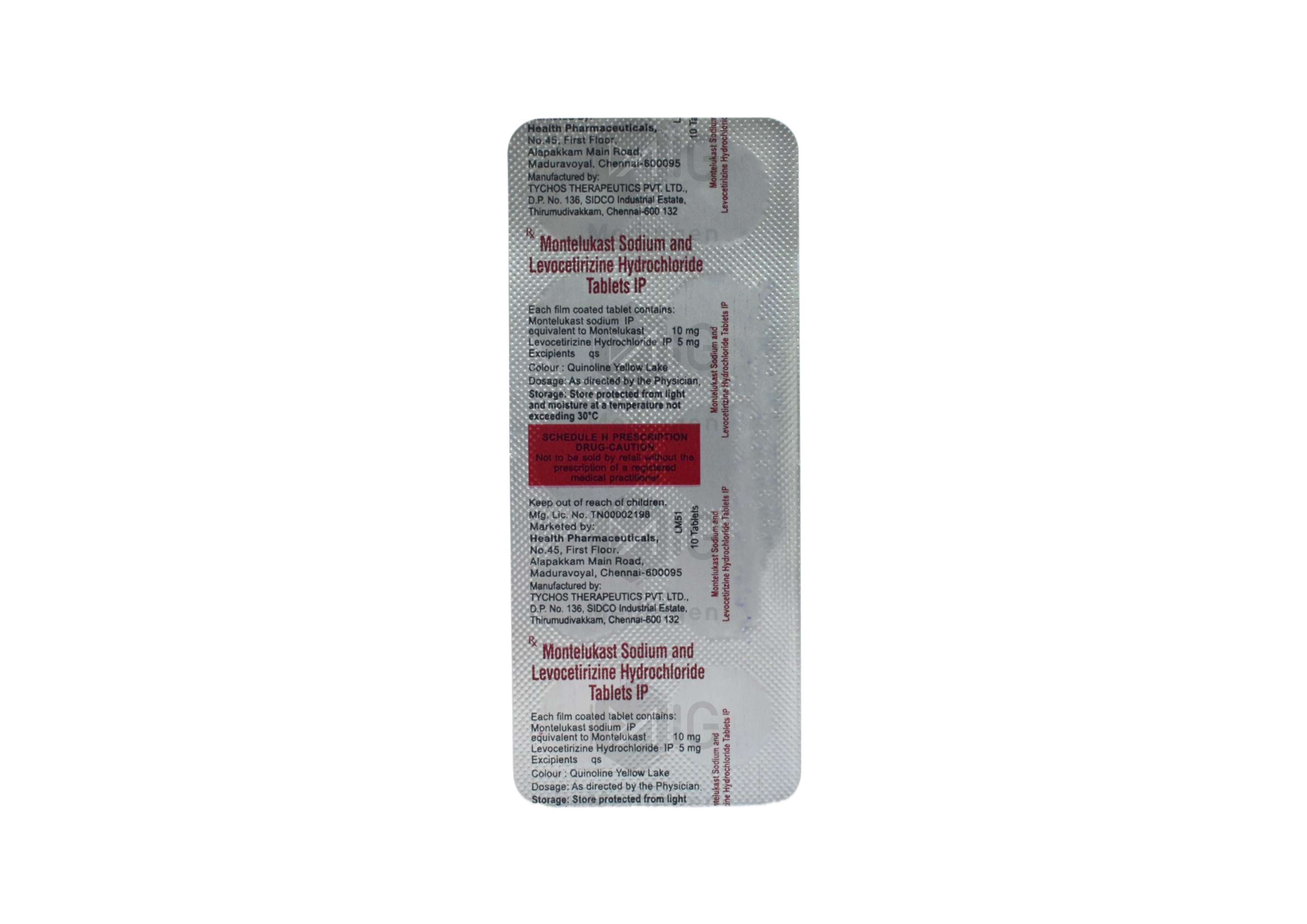 Montelukast&Levocetirizine 10MG Tablet:Uses,Side Effects,Price,Substitutes